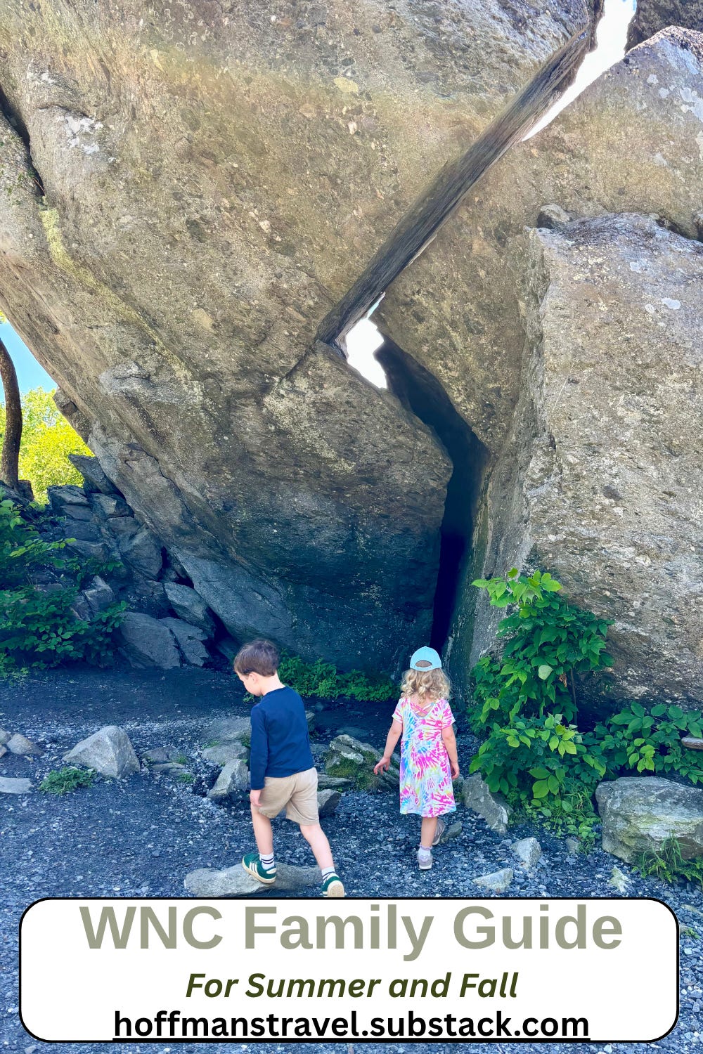 kids at Split Rock at Grandfather Mountain Park kids at Split Rock at Grandfather Mountain Park