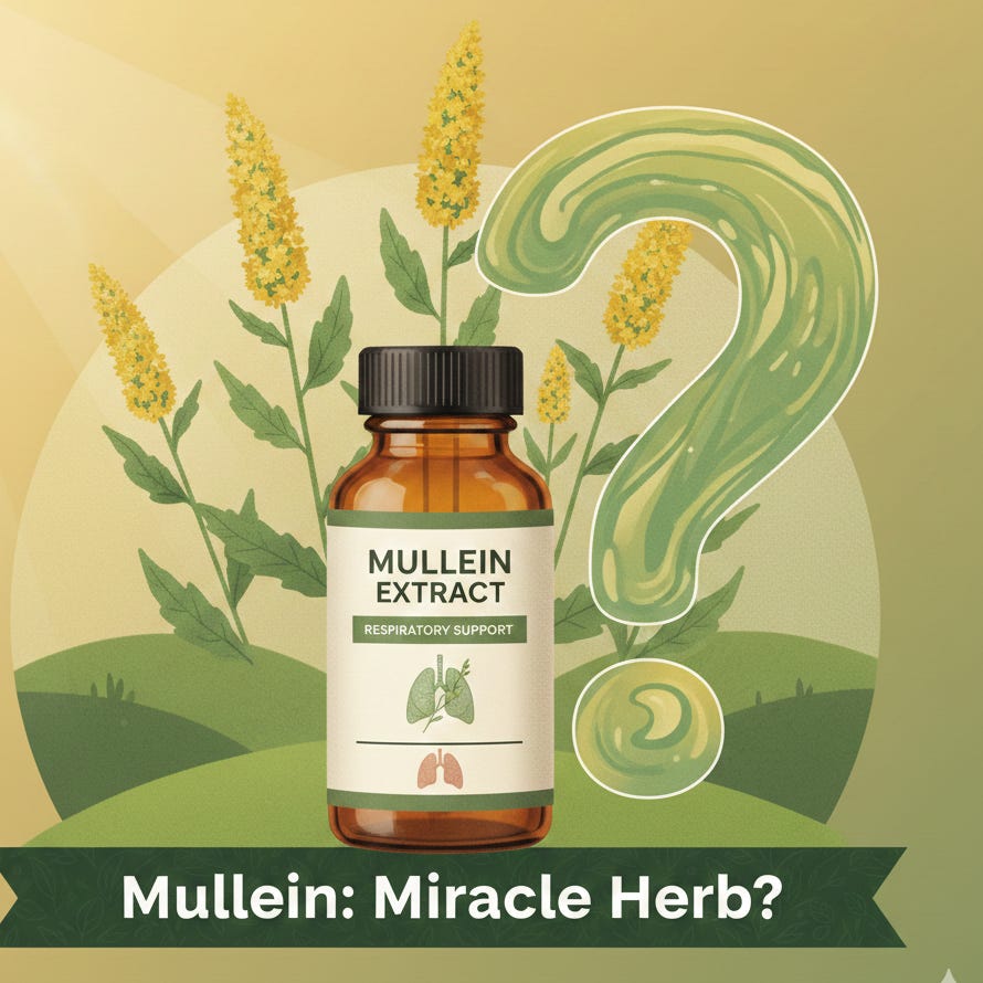 Mullein plant (Verbascum thapsus) used as an herbal supplement for COPD and chronic lung disease