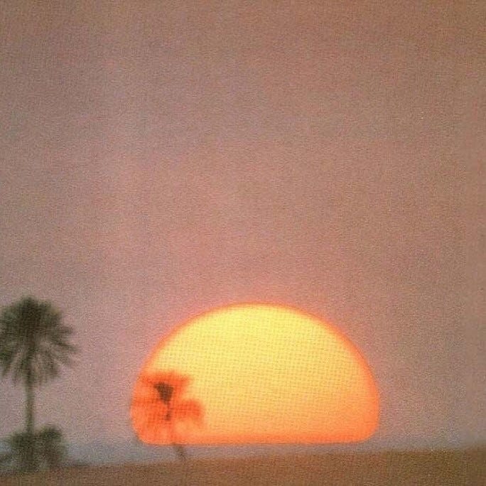 An Instagram  post added on May 01, 2024. The author is @real_rodeo. May present: sun aesthetic, sunset, sky, amber, orange.