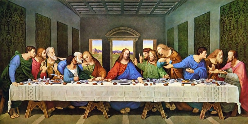 Da Vinci's restored The Last Supper. Source - Public Domain