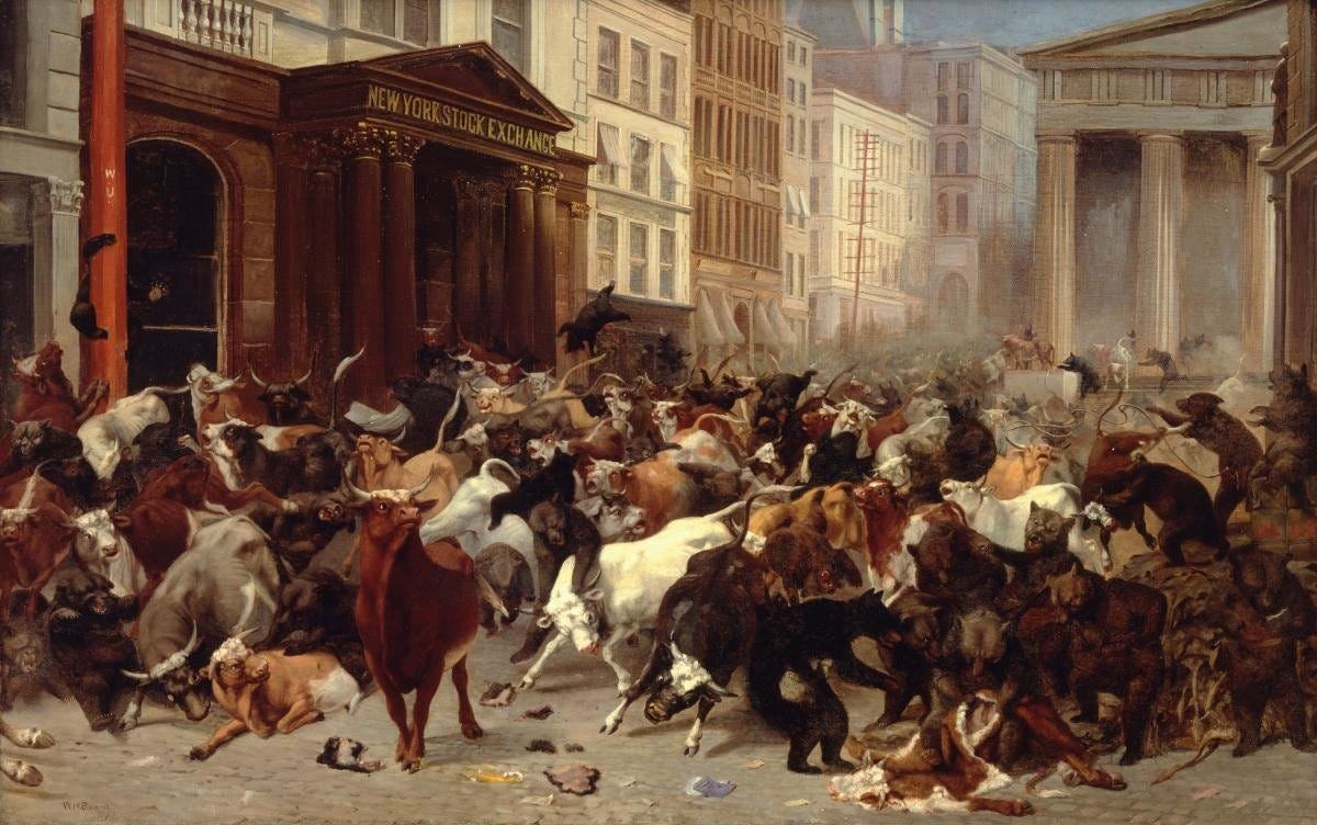 The Bulls and the Bears in the Market, 1879 by William Holbrook Beard - Paper Print - NYHistory Prints - Custom Prints and Framing from The New York Historical The Bulls and the Bears in the Market, 1879 by William Holbrook Beard - Paper Print - NYHistory Prints - Custom Prints and Framing from The New York Historical