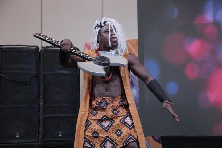 Pictures of cosplayers from previous editions of the lagos comic con