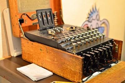 The German Enigma machine.