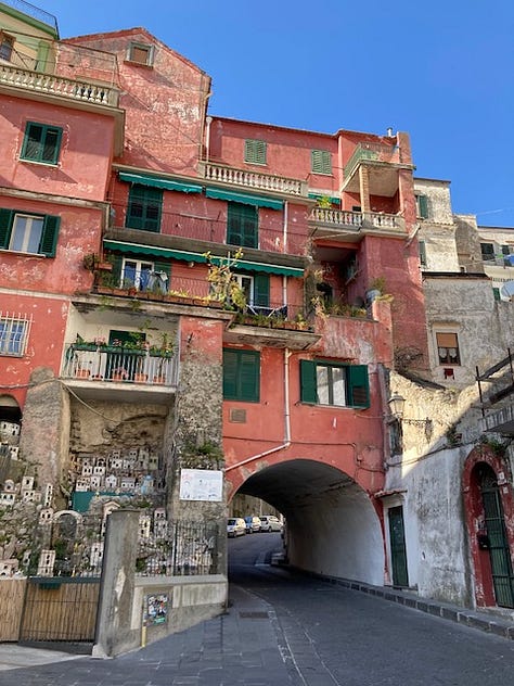 Images of Amalfi town and surrounding hills