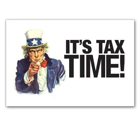Uncle Sam Its Tax Time Postcard - Item: #70-580