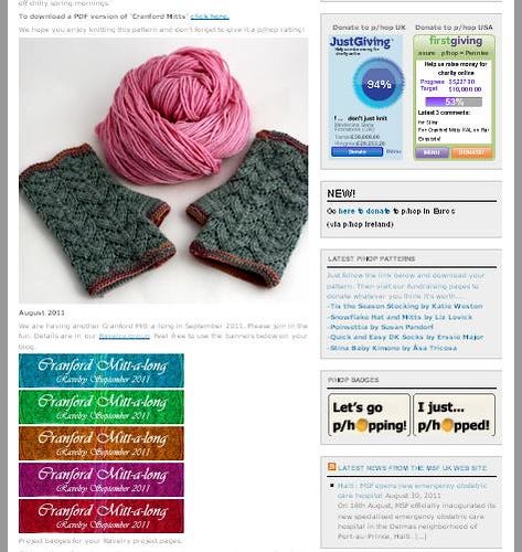 Cranford Mittens p/hop knit-a-long Cranford Mittens p/hop knit-a-long