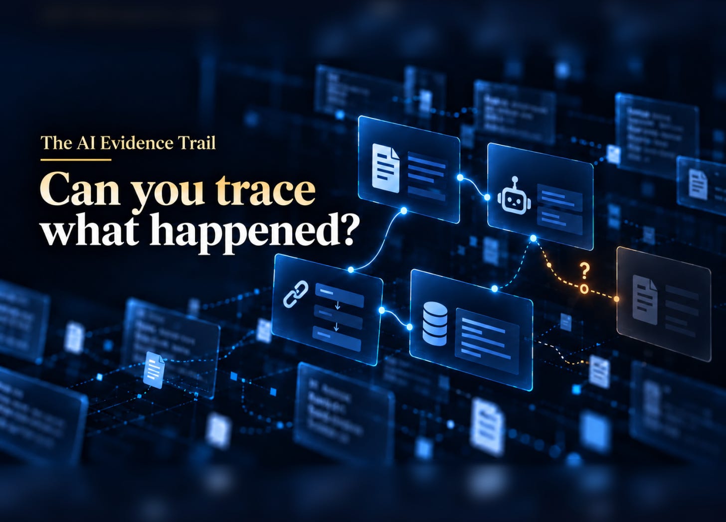 AI evidence records linked across a digital trail AI evidence records linked across a digital trail