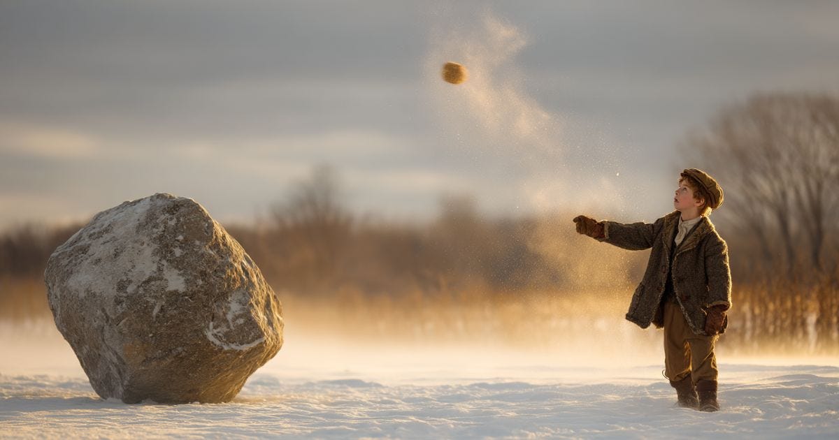Young James Naismith playing Duck on a Rock in Almonte, Ontario — the childhood game that inspired basketball. Young James Naismith playing Duck on a Rock in Almonte, Ontario — the childhood game that inspired basketball.
