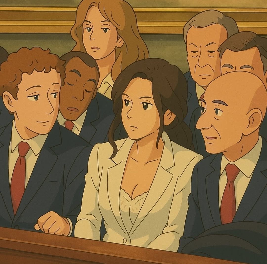 Zuck Glances at Cleavage: Ghibli