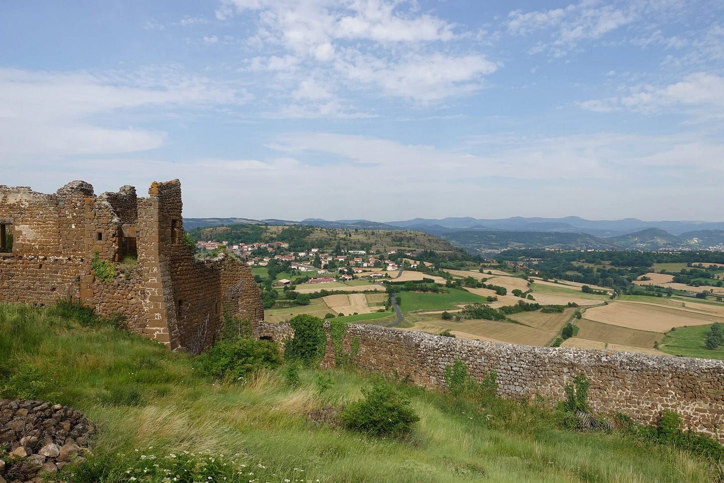 Views from the remnants of Forteresse de Polignac in Auvergne, France Views from the remnants of Forteresse de Polignac in Auvergne, France