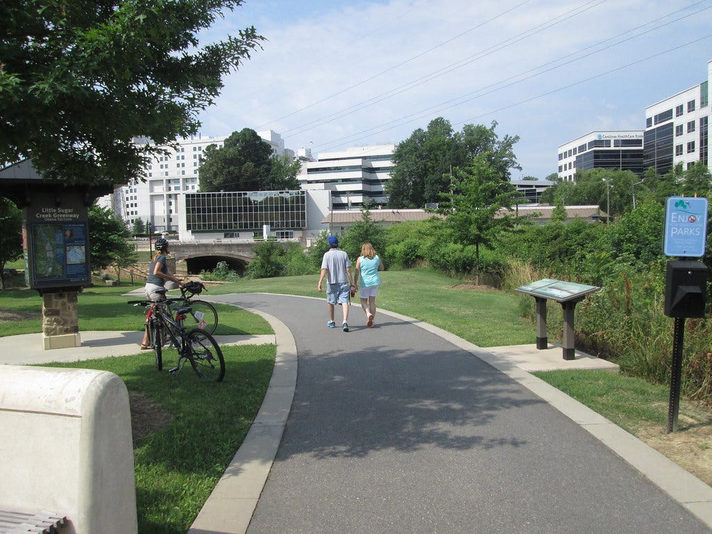 Little Sugar Creek Greenway Urban Section Pedestrian Downt… | Flickr