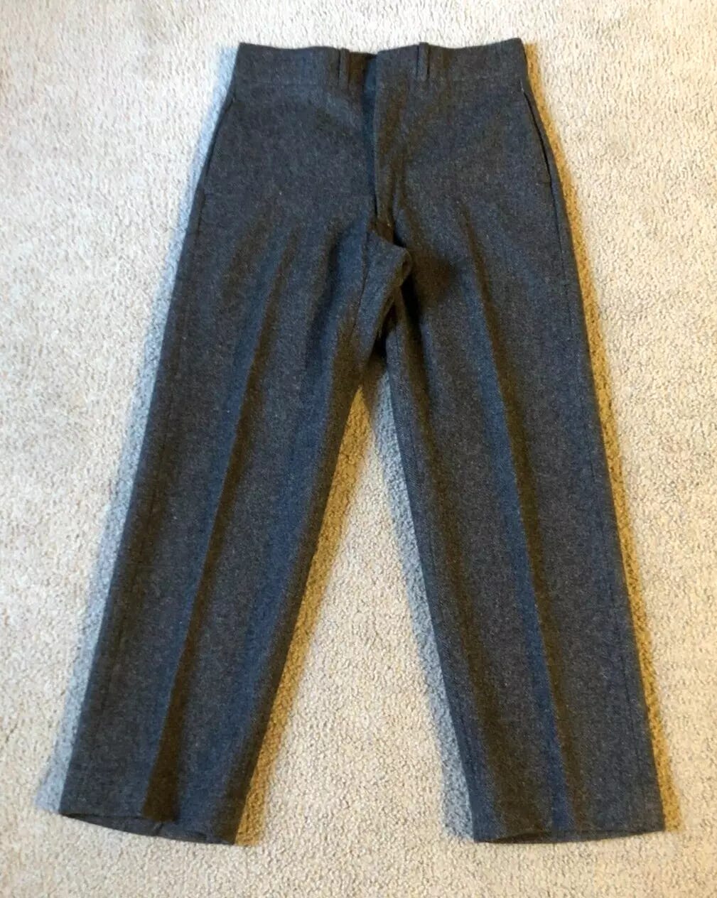VTG 70s L.L. Bean Men's Herringbone Wool Trousers Pants - Size 31R - Picture 1 of 6