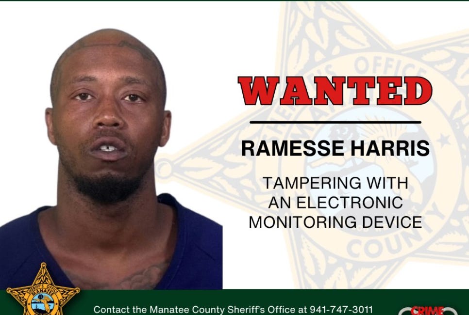 Man Wanted for Tampering with Electronic Monitoring Device in Manatee County