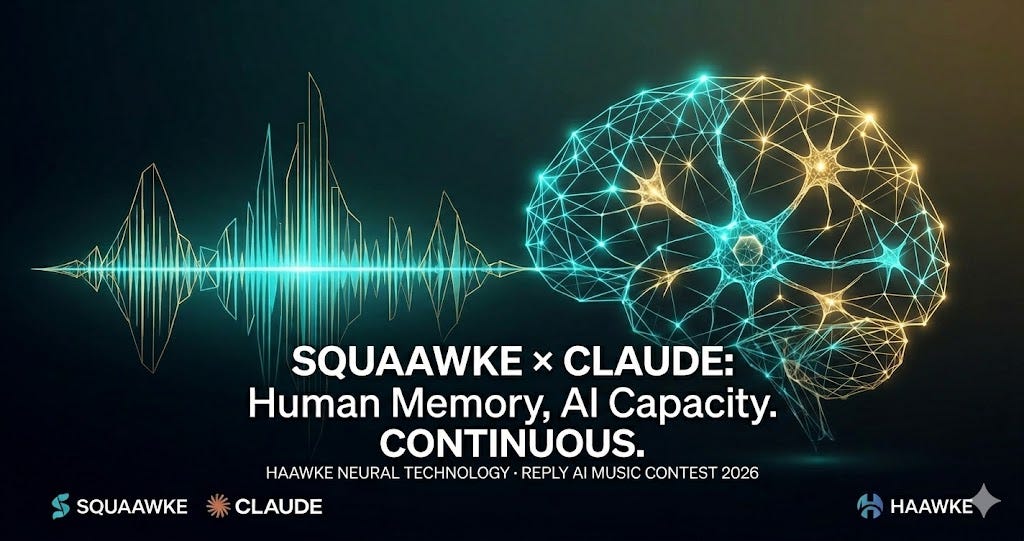 Squaawke × Claude — Human Memory, AI Capacity. Continuous. Squaawke × Claude — Human Memory, AI Capacity. Continuous.