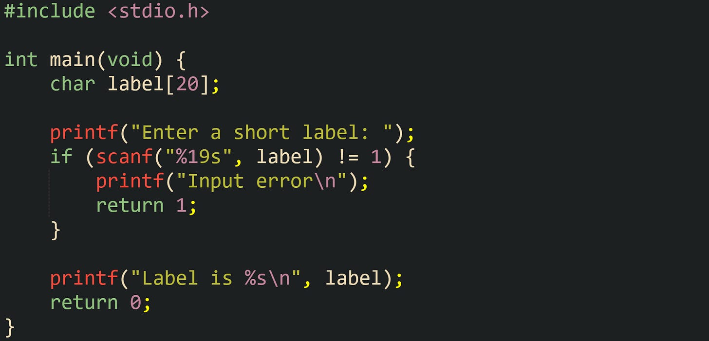 Input Handling With scanf and fgets in C