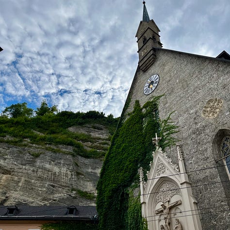 photos of Salzburg old town in the summer