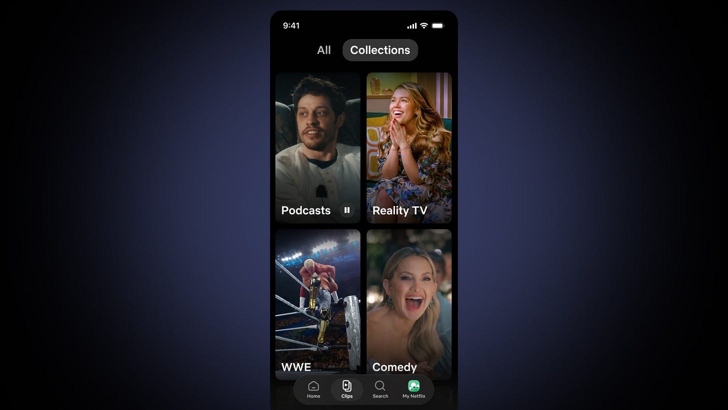 Netflix "Clips" feature