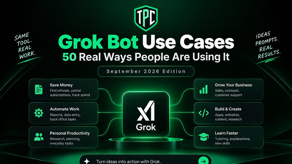Grok Bot Use Cases: 50 Real Ways People Are Using It (September 2026 Edition)