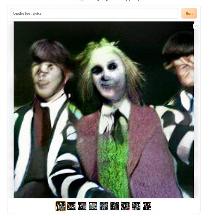 Beatlejuice, DALL-E mini, 06-2022