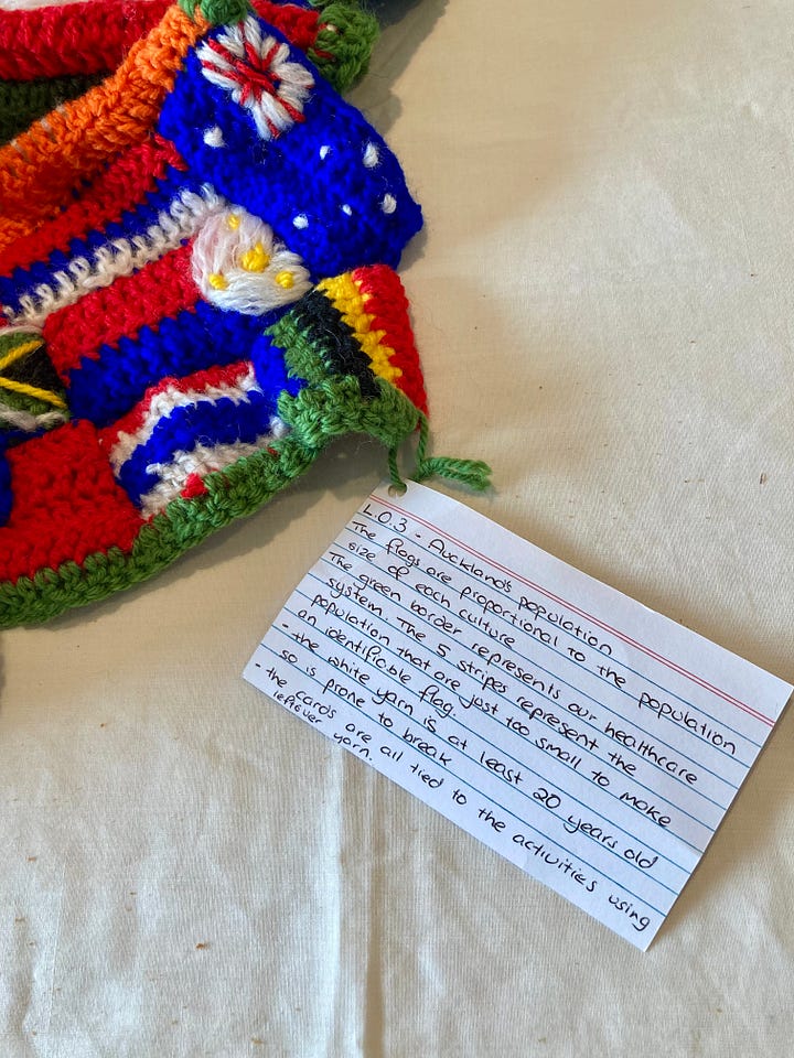 Images of hand-knitted blanket