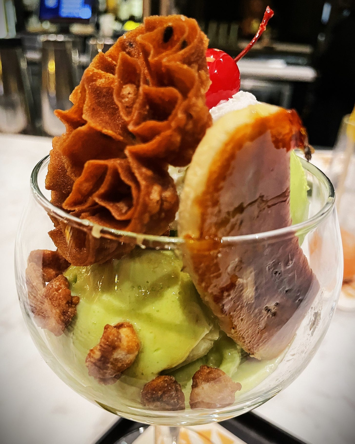Green Curry Ice Cream Sundae at Proxi in Chicago, IL