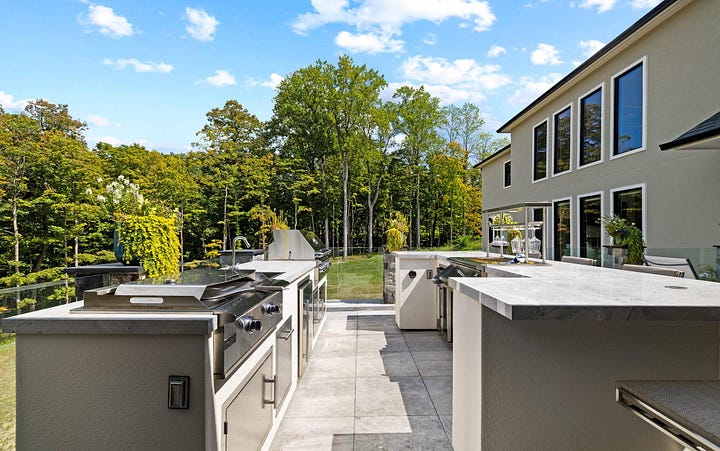 Outdoor living room and kitchen