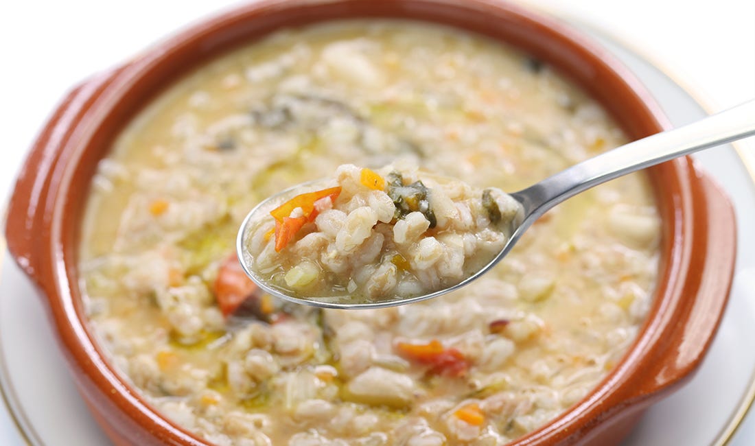 Tuscan Bean Soup With Farro & Swiss Chard