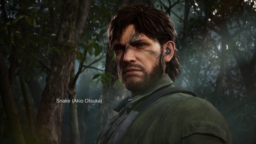 Snake wears camouflage face paint in Metal Gear Solid Delta: Snake Eater