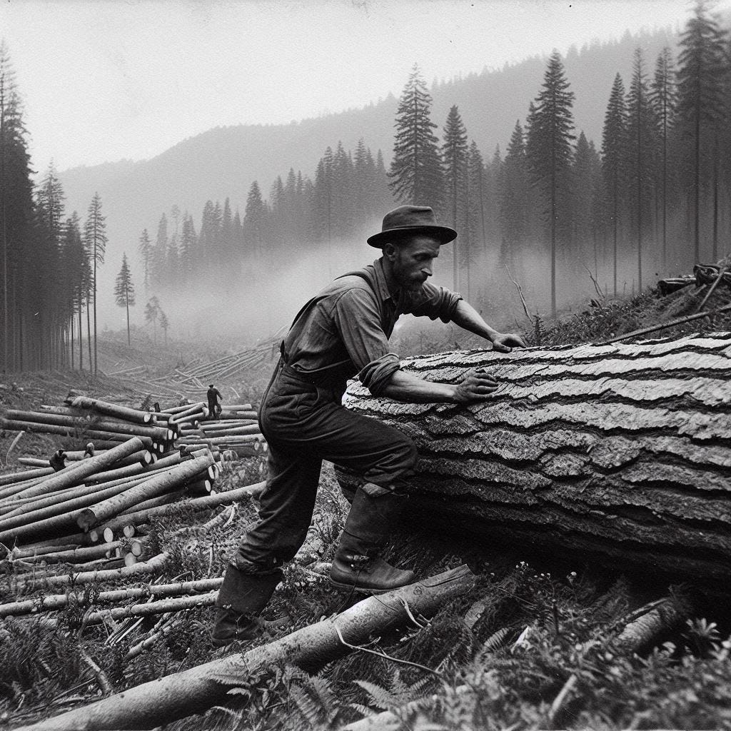 a gyppo logger in trinity county california in the 1930s