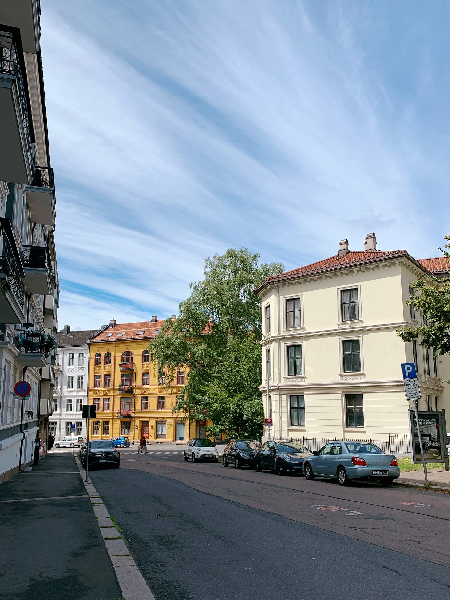 Quiet street in the center of the city