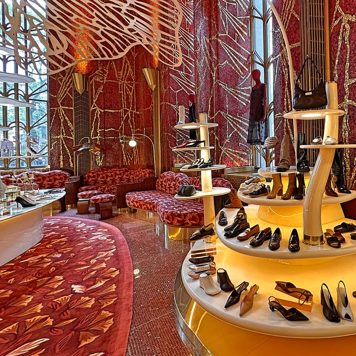 The beauty and footwear departments and Printemps
