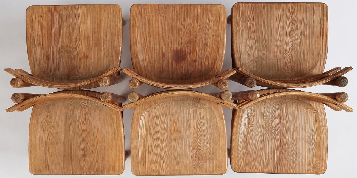 Axel Einar Hjorth, stolar i modellen ‘Sandhamn’, Nordiska Kompaniet, 1931-32. Foto © Bukowskis