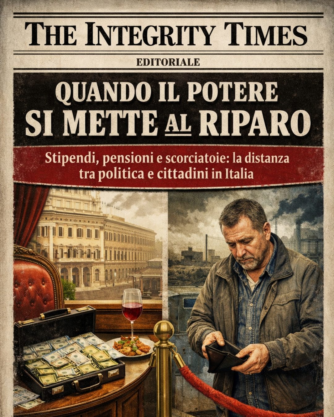 Illustrazione: Quando il potere si mette al riparo Illustrazione: Quando il potere si mette al riparo