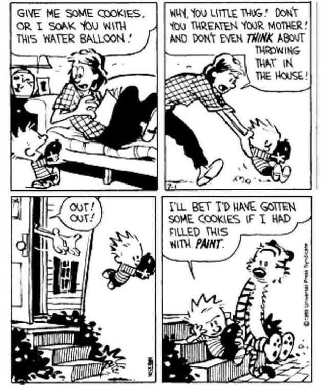 r/calvinandhobbes - Calvin attempts extortion