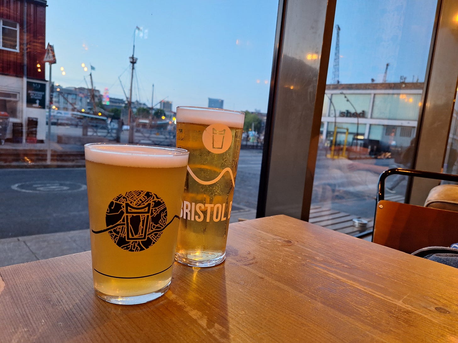 Pints on a table at Junction