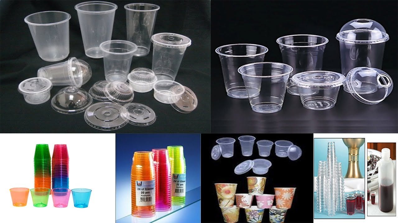 Fully Automatic Disposable Plastic Glass Manufacturing Machine - YouTube