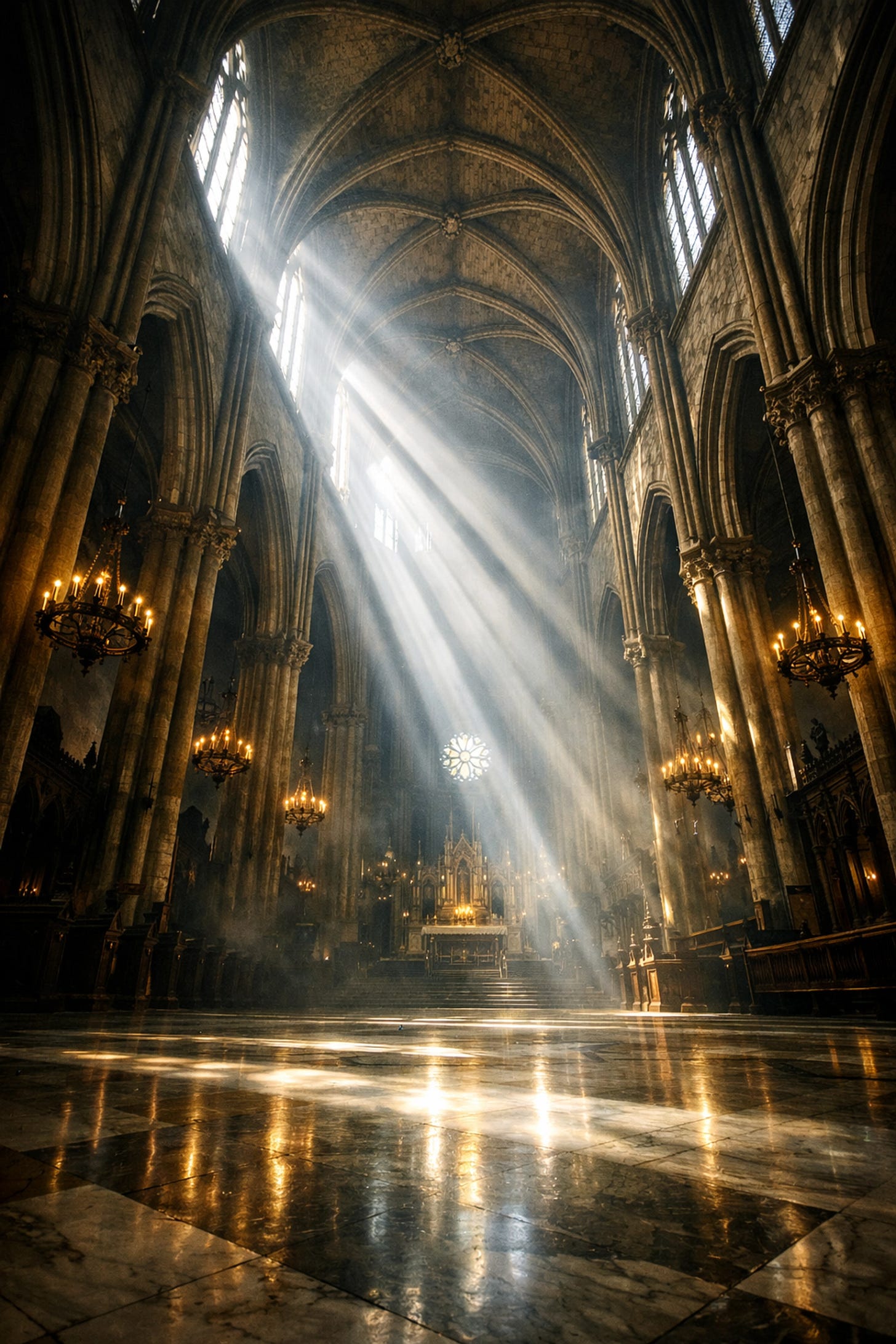 Sunlight streaming through cathedral windows illustrating divine order and the pursuit of theological truth | Dr. Marcus Peter