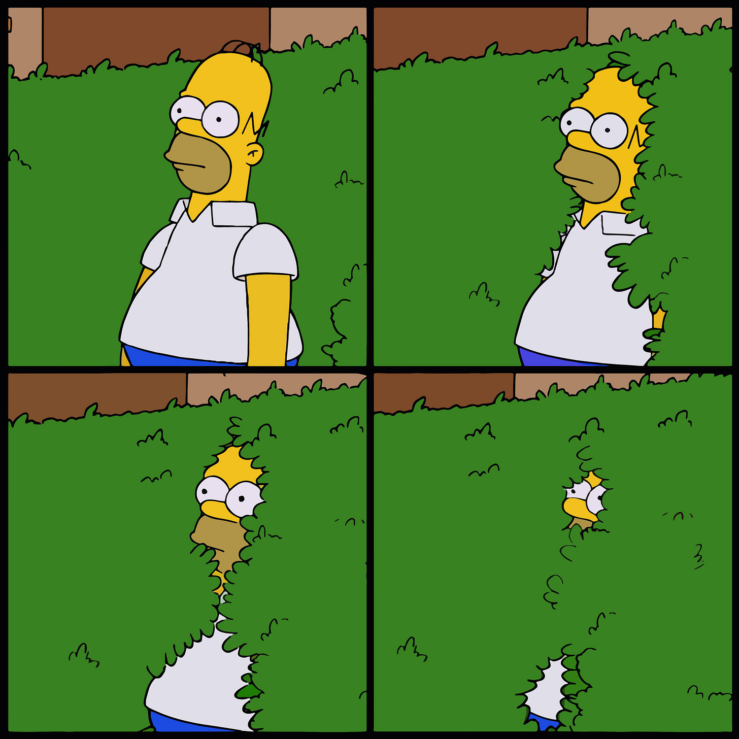 Homer Simpson backs into bushes [4000x4000] : r/MemeRestoration