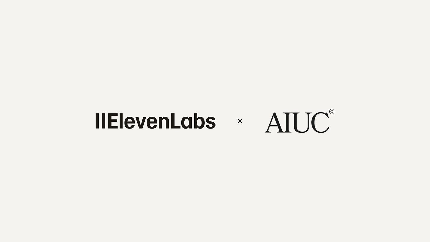 Voice agents built with ElevenLabs can now be covered with insurance - in the same way that human agents can! A first of its kind - adding real risk coverage and accountability, Voice agents built with ElevenLabs can now be covered with insurance - in the same way that human agents can! A first of its kind - adding real risk coverage and accountability,