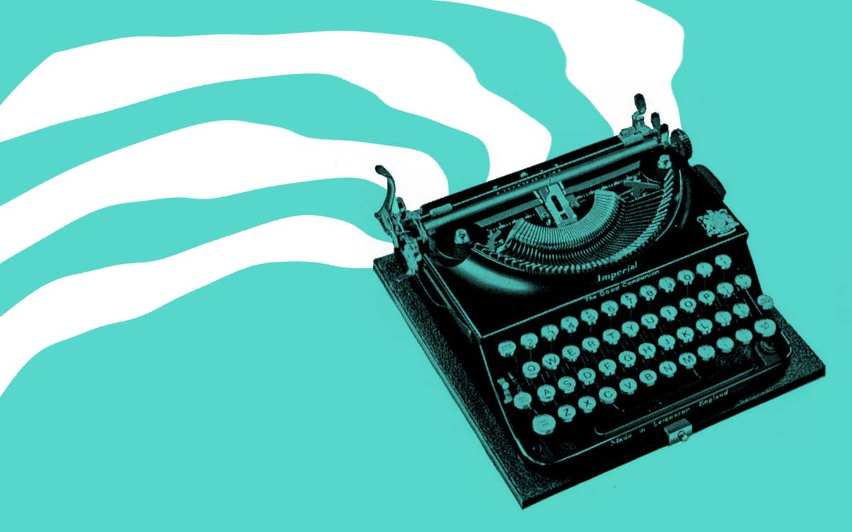 An old fashioned typewriter