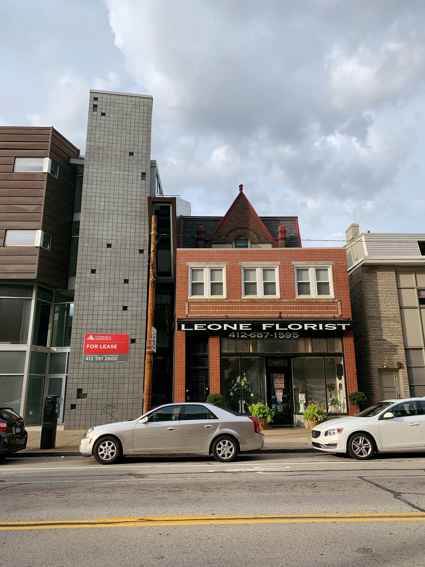 Densely packed and architecturally diverse buildings