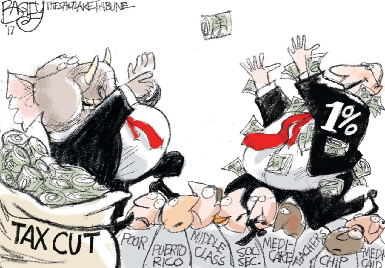Republicans give tax cuts to the rich while cutting Medicare and Social Security
