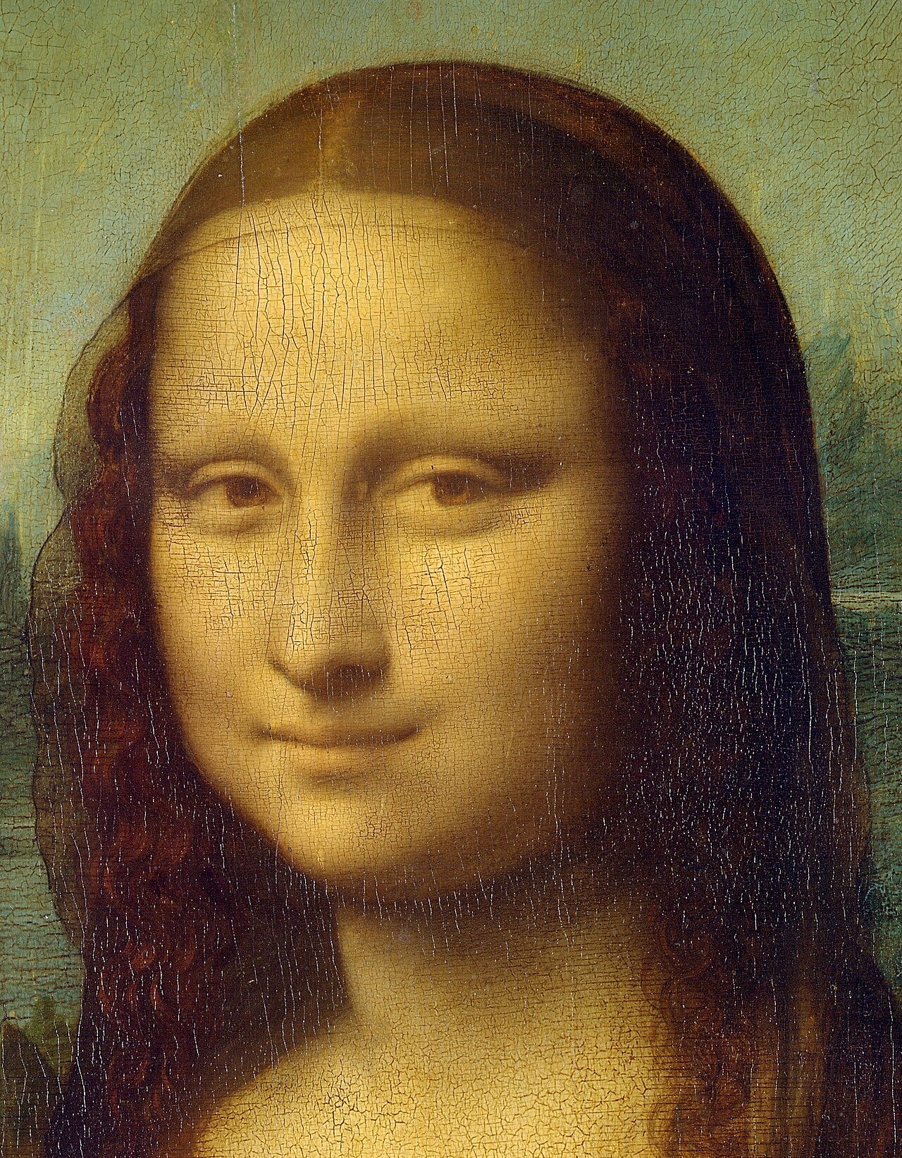 Mona Lisa face detail Mona Lisa face detail