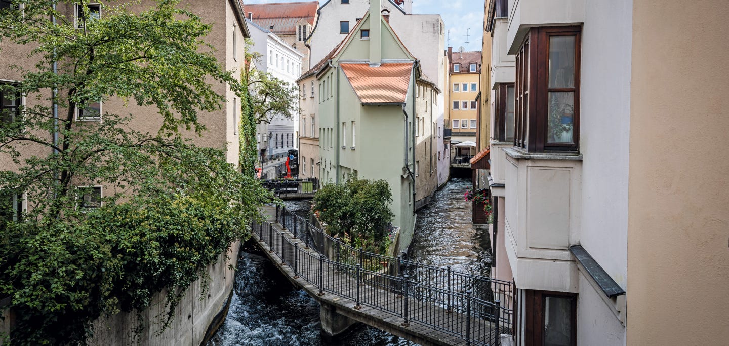 Hinterer und Mittlerer Lech in der Augsburger Altstadt ©Martin Augsburger/Stadt Augsburg