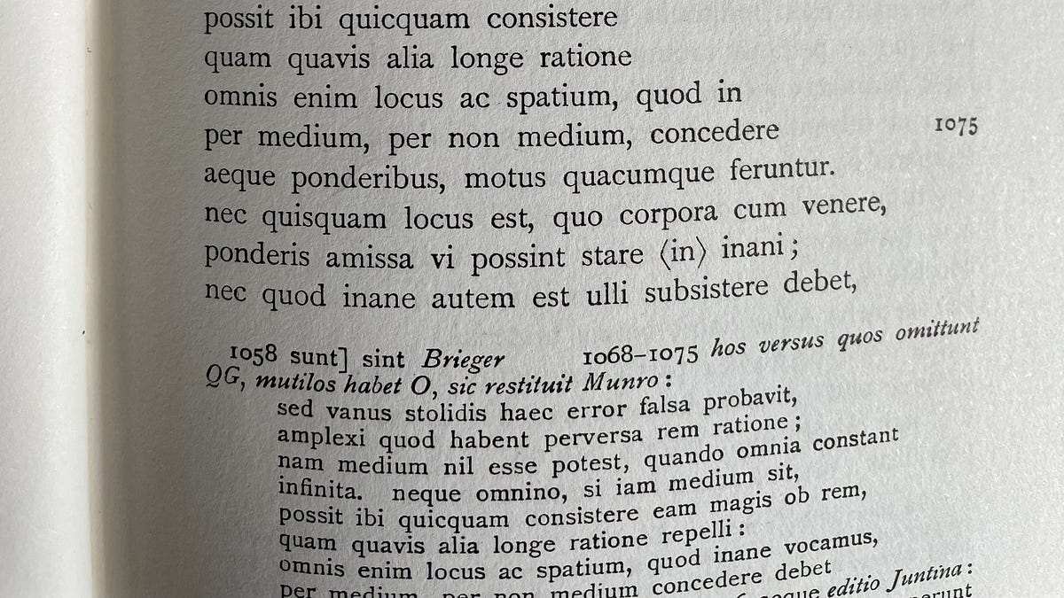 Breakfast with Lucretius
