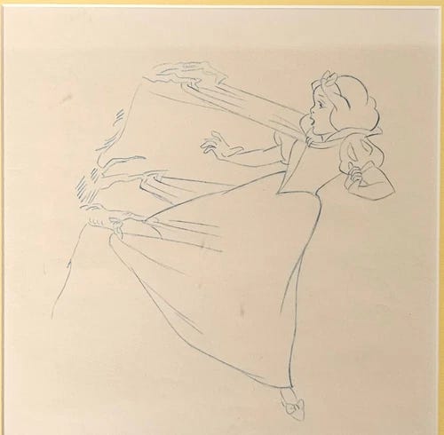 Disney:Snow White: Original Production Drawing-1937 - Picture 1 of 2 Disney:Snow White: Original Production Drawing-1937 - Picture 1 of 2