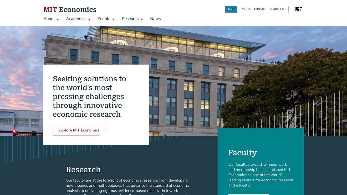 Massachusetts Institute of Technology (MIT) – Department of Economics + J-PAL + DEDP master's