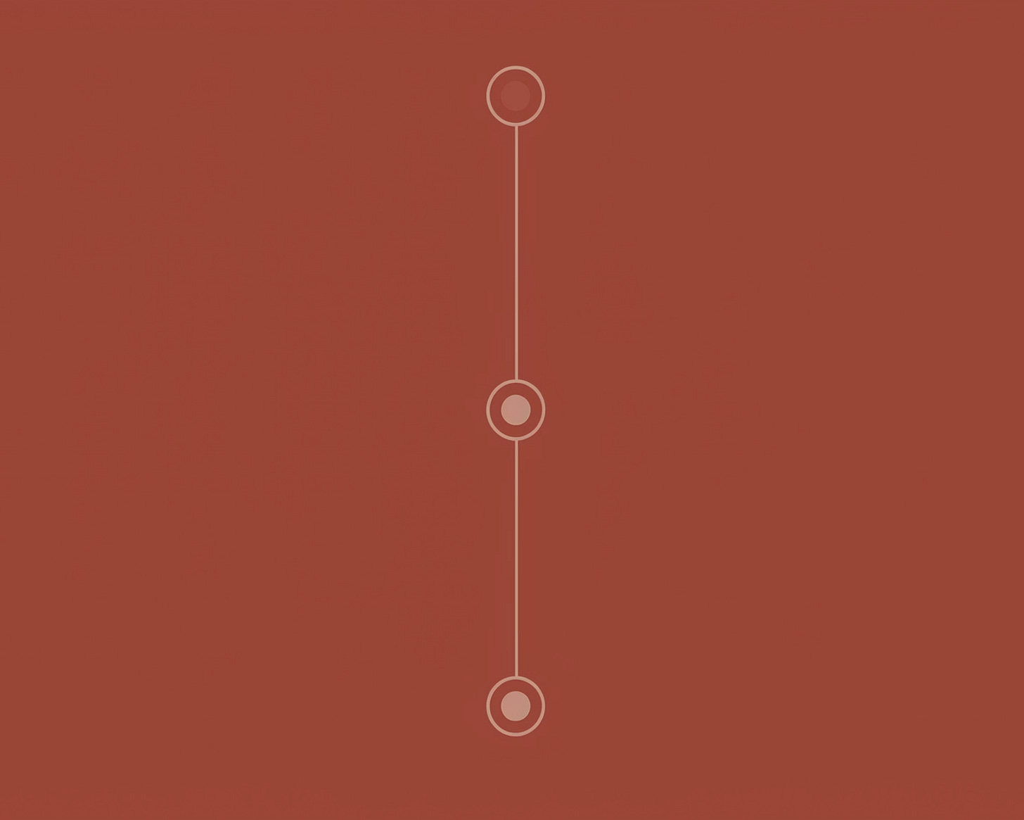 Geometric line illustration: three connected circular nodes running vertically, joined by a single thin line, representing a career timeline. Geometric line illustration: three connected circular nodes running vertically, joined by a single thin line, representing a career timeline.