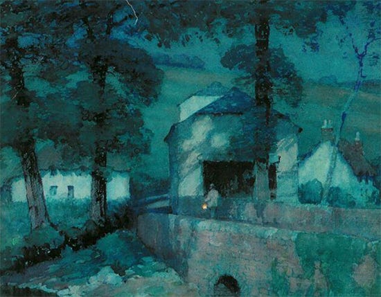 Moonlight, South Devon, Albert Moulton Foweraker