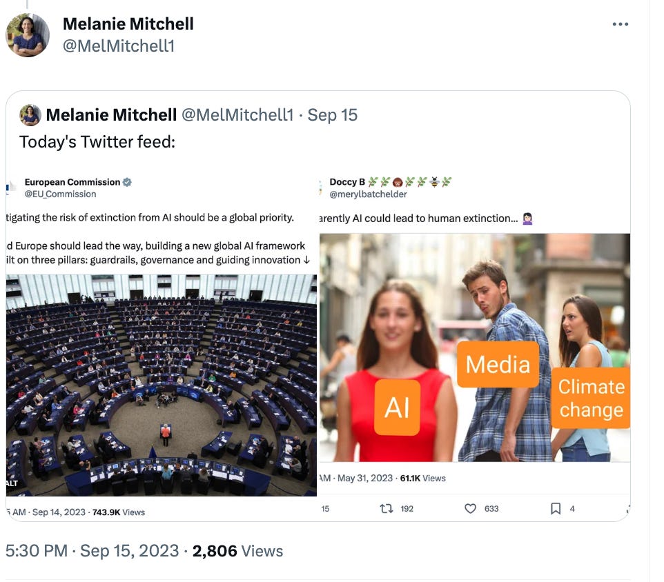 Tweet and meme